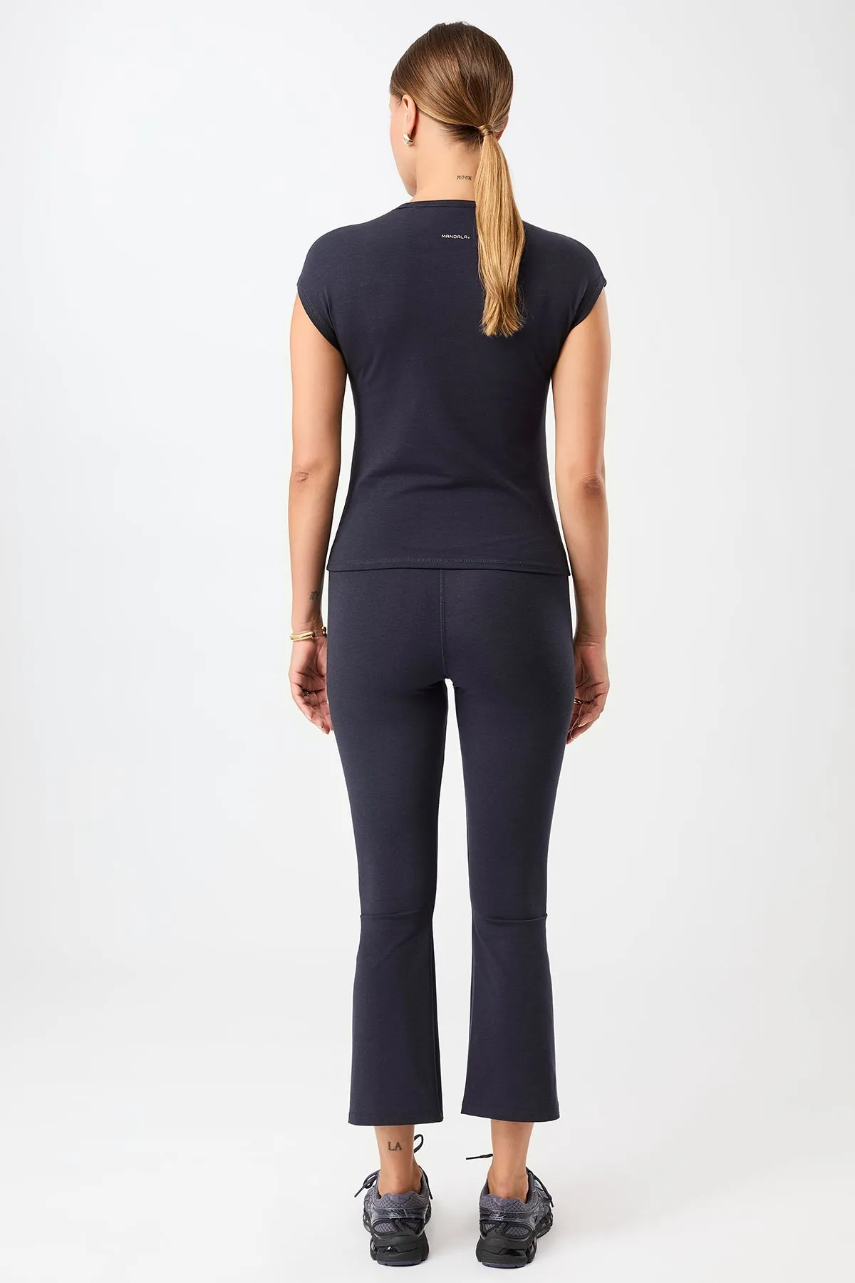 Cropped Flared Pants - Night Sky Casual Style