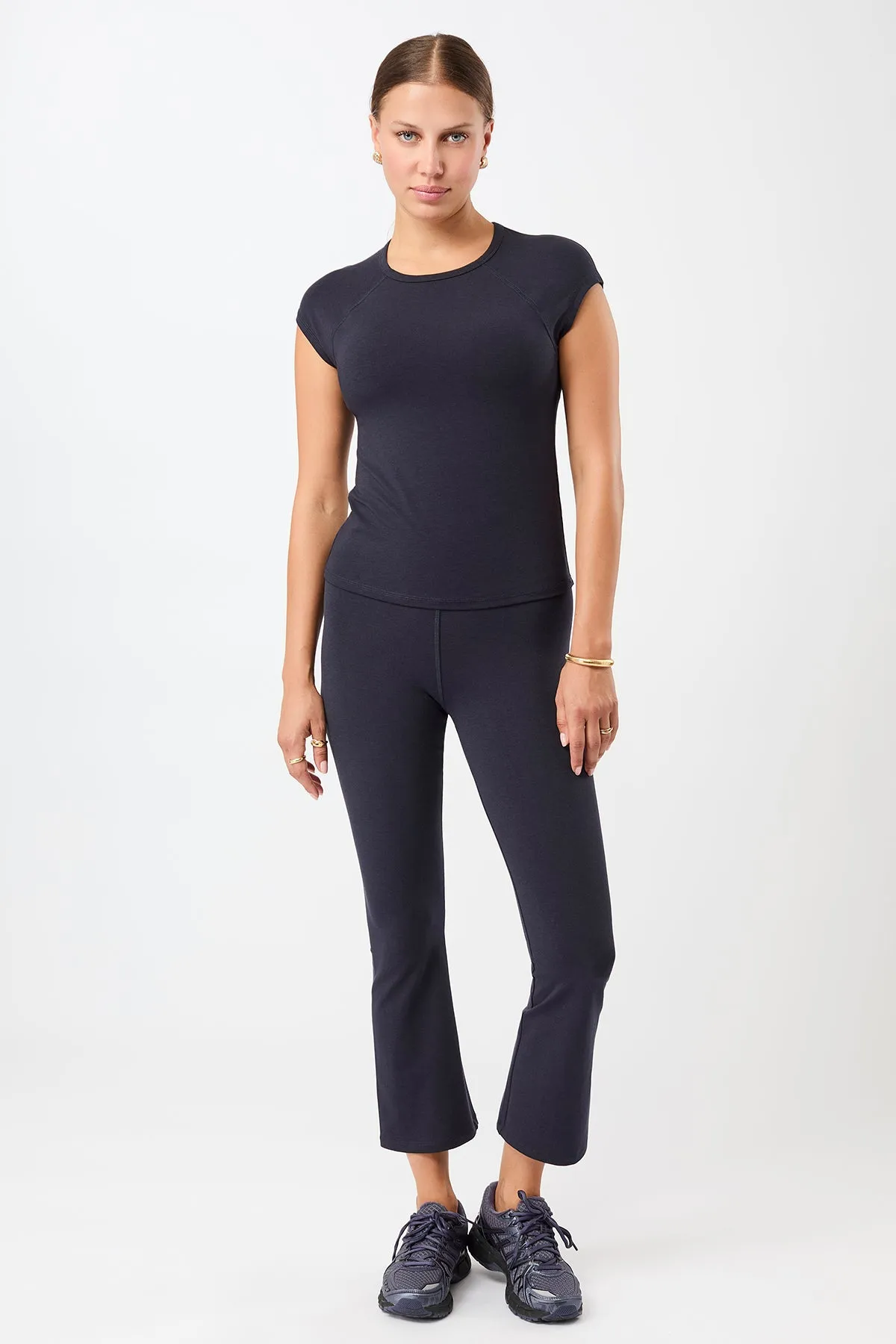 Fit For All For Men Slim Fit Cropped Flared Pants - Night Sky