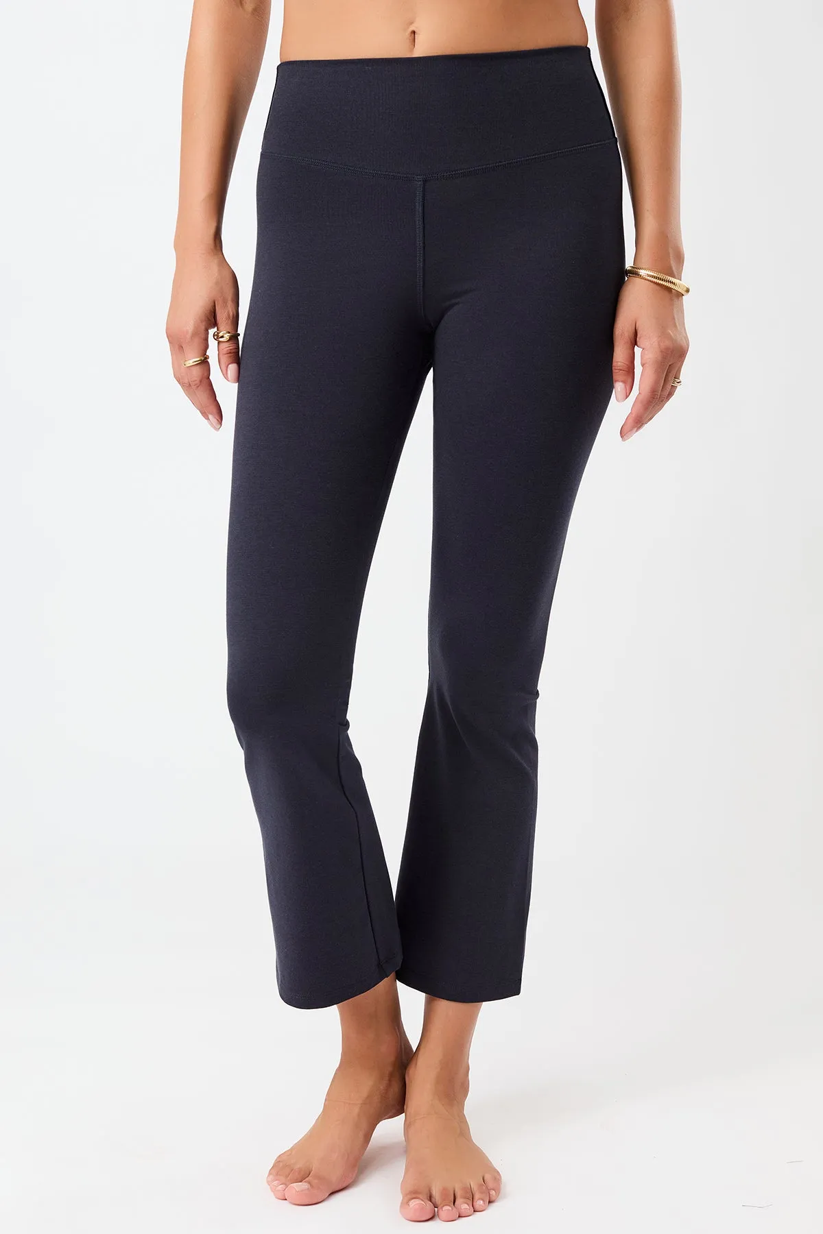 Wear Anywhere Cropped Flared Pants - Night Sky