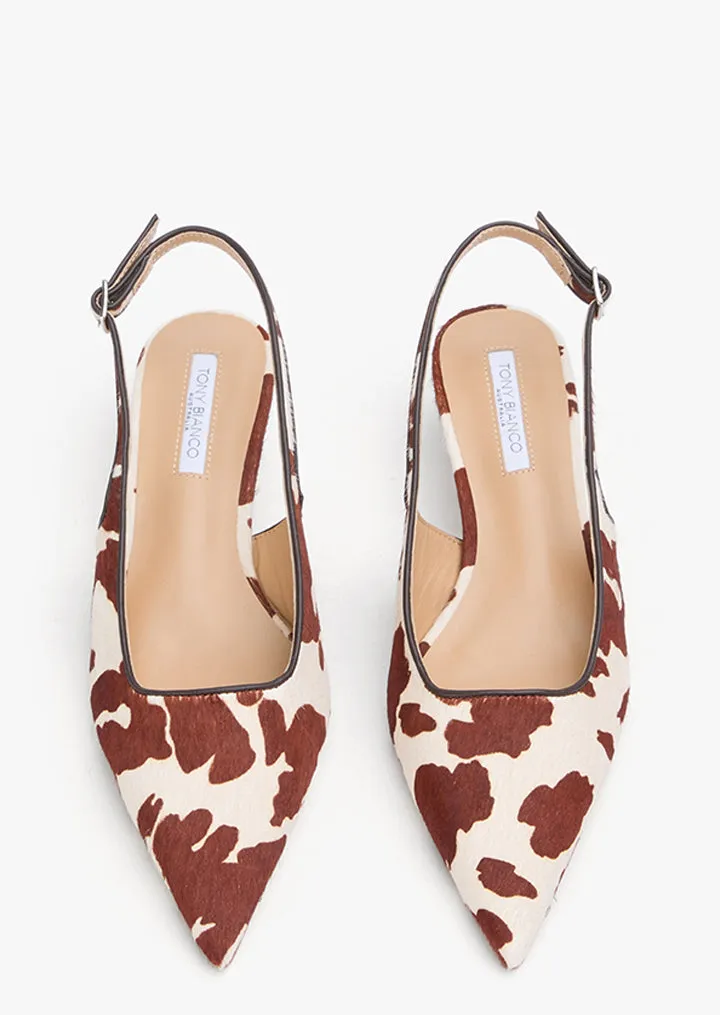 Crush Tan/Beige Pony Pointed Toe Pumps