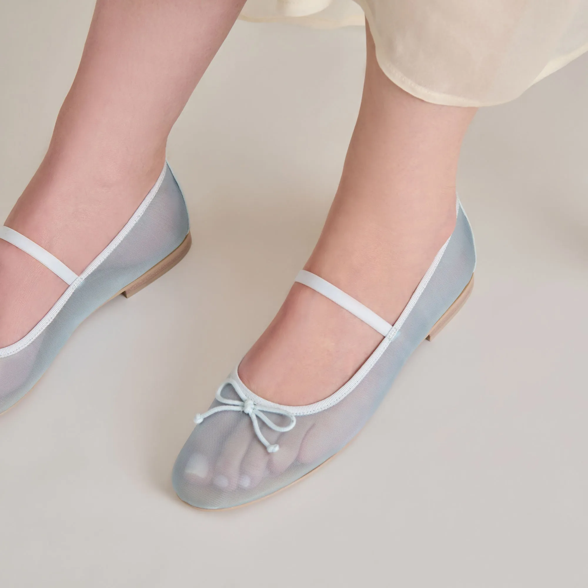 CADEL BALLET FLATS ICE BLUE MESH Casual Design