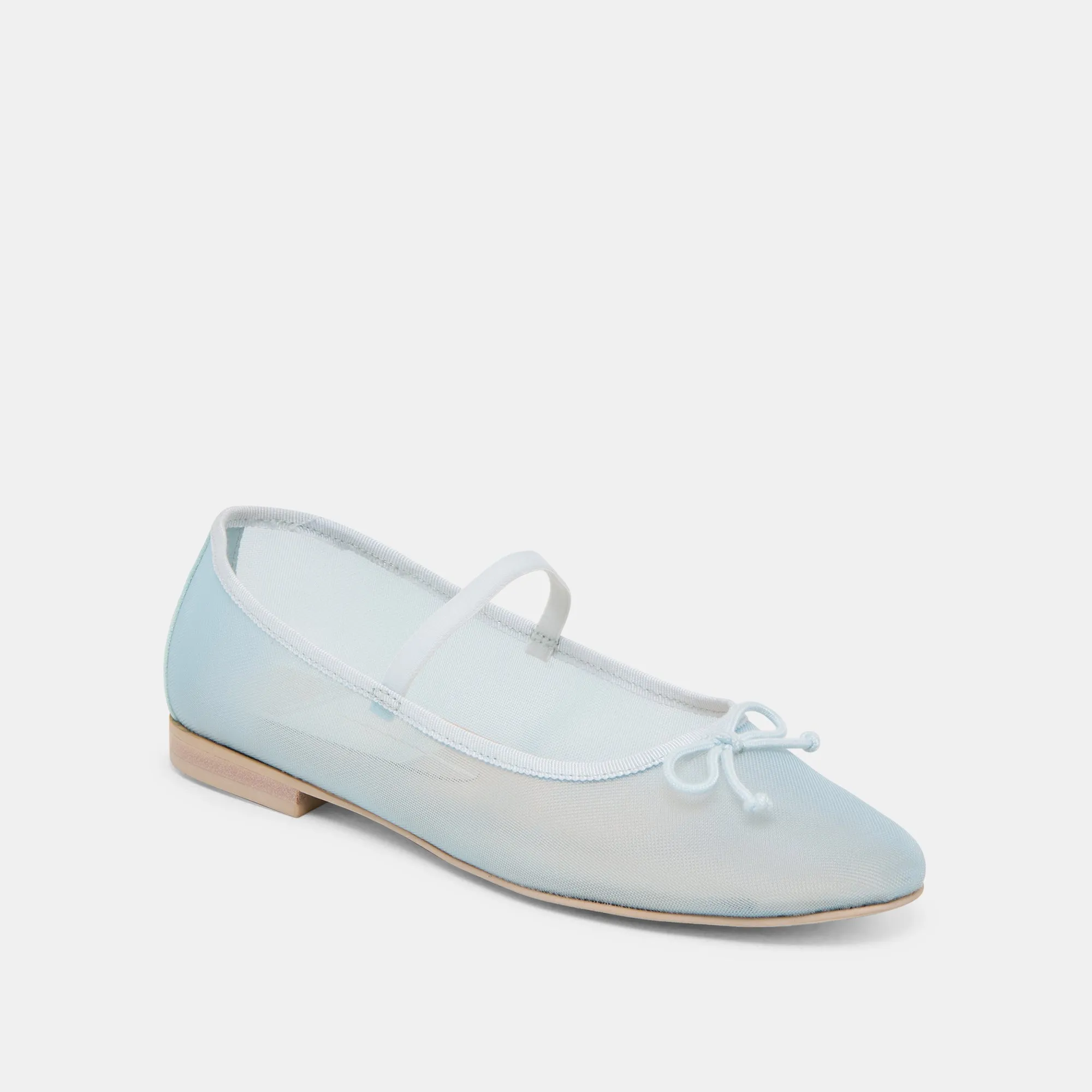 Beach Mood Slip On Style CADEL BALLET FLATS ICE BLUE MESH