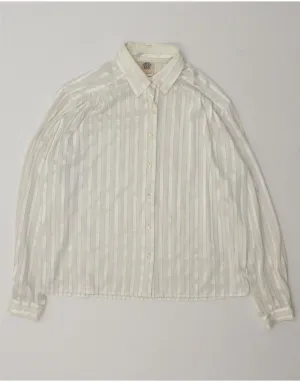 Comfort Fit Multi Functional Pockets GOLDEN GATE Womens Shirt Blouse EU 44 XL White Striped Polyester