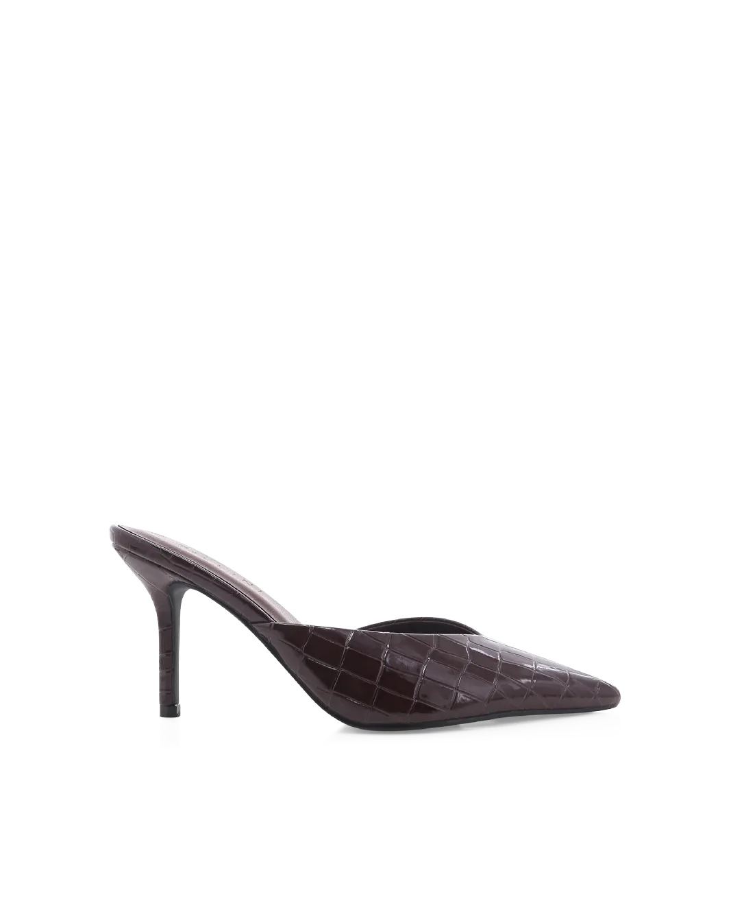 KAREY - DARK CACAO PATENT CROC Elastic laces Smart High Heels