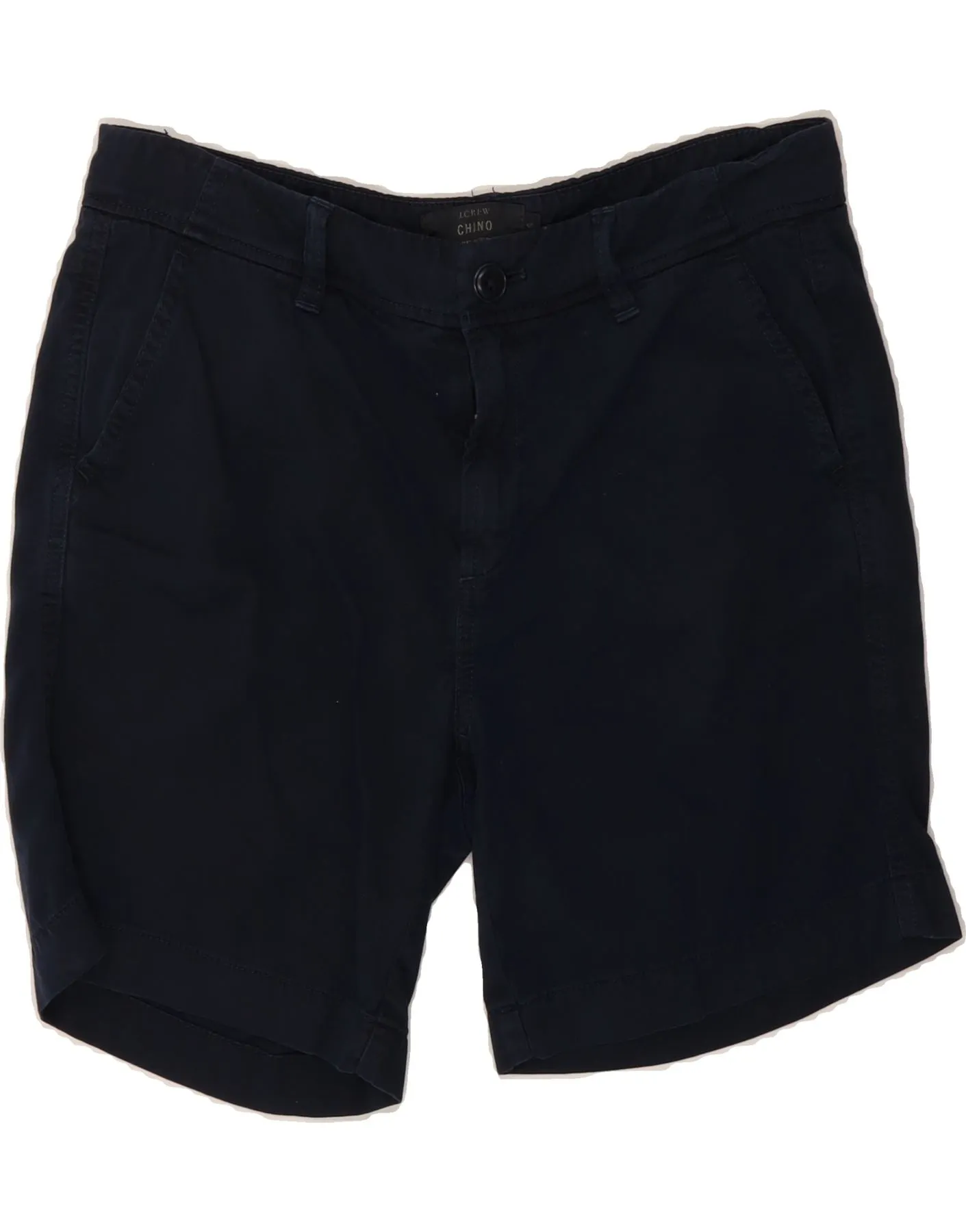 J. CREW Womens Chino Shorts US 6 Medium W32  Navy Blue Cotton Quick Dry Construction Bold Graphics