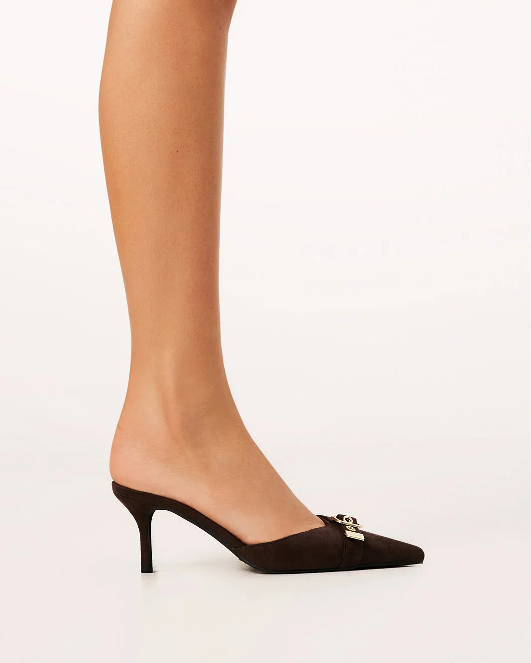 DAIJA - DARK CACAO SUEDE-GOLD Footwear Style