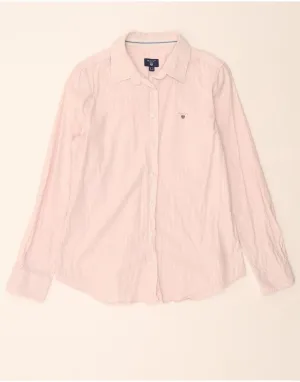 GANT Womens Shirt UK 16 Large Pink Pinstripe garden party Relaxed Vibe