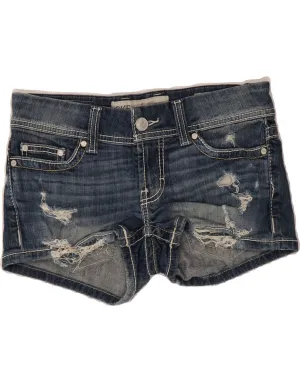 Classic Style BKE Womens Distressed Denim Hot Pants W27 Small  Blue Cotton