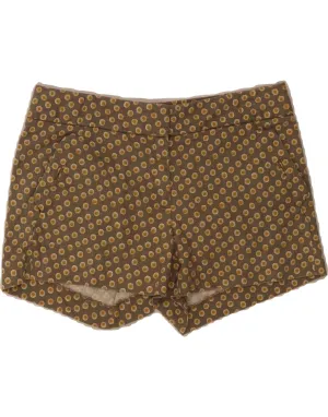 J. CREW Womens Chino Shorts US 00 2XS W28  Brown Polka Dot Cotton Seamless construction Year-Round Wear