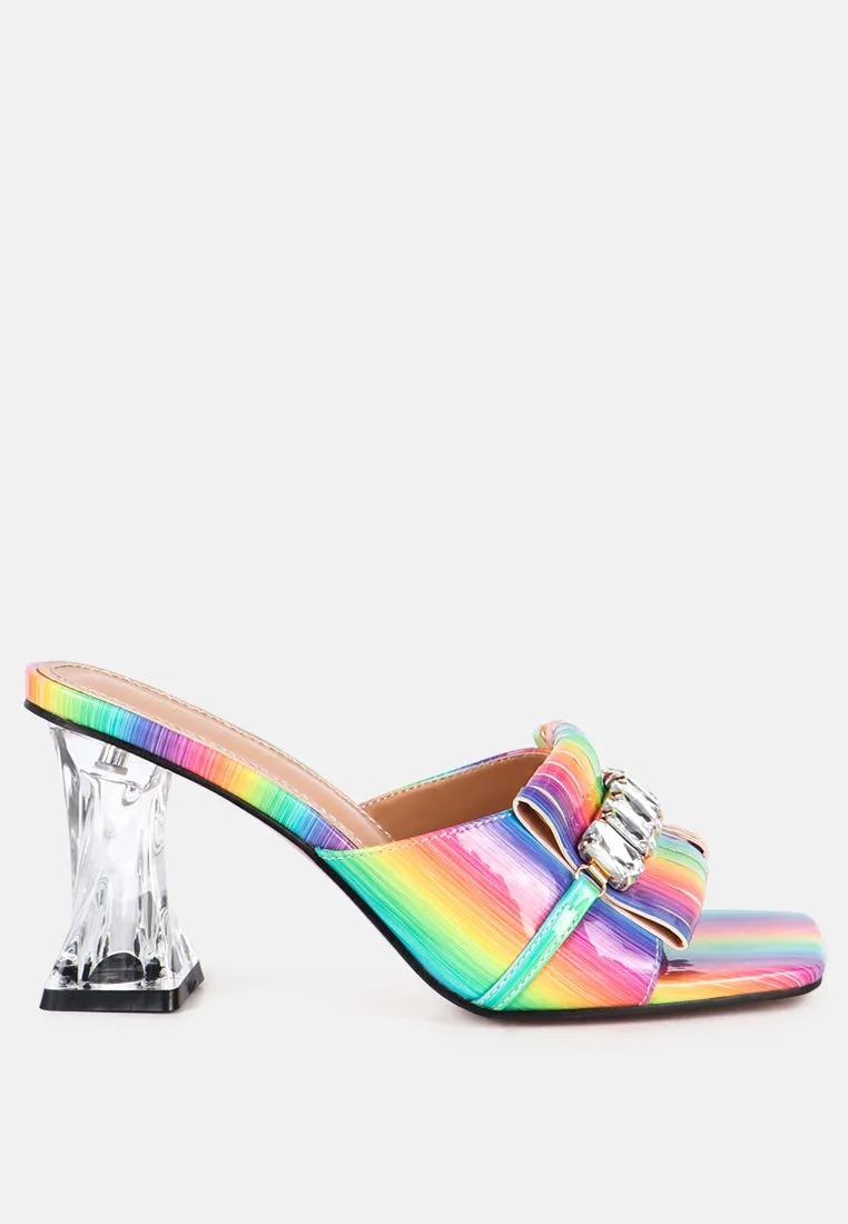 deeba clear heel jewel sandals Flexible Construction Smart Footwear