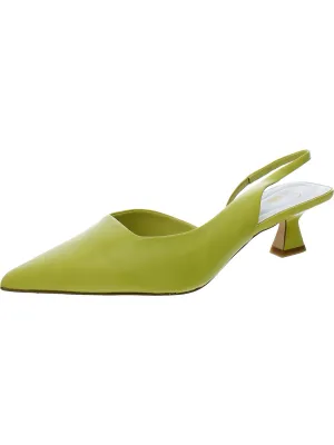 Devin Womens Comfort Insole Pointed Toe Slingback Heels Flexible Construction