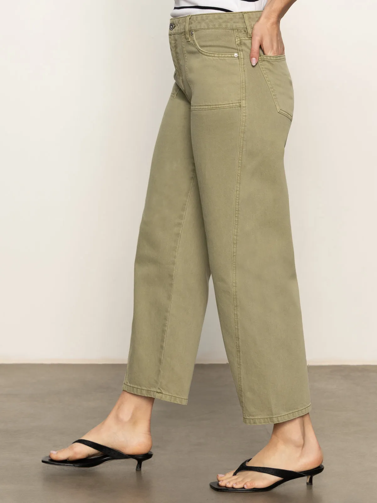 Easy Care Fabric Comfort Stretch District Column Standard Rise Ankle Jeans Bamboo