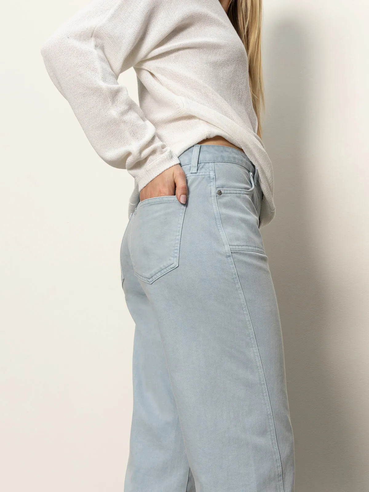 District Column Standard Rise Ankle Jeans Blue Mirage Easy Wear