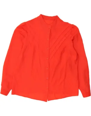 VINTAGE Womens Shirt Blouse UK 16 Large Red Gender Neutral