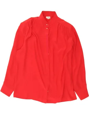 VINTAGE Womens Shirt Blouse IT 42 Medium Red Polyester Urban Wear