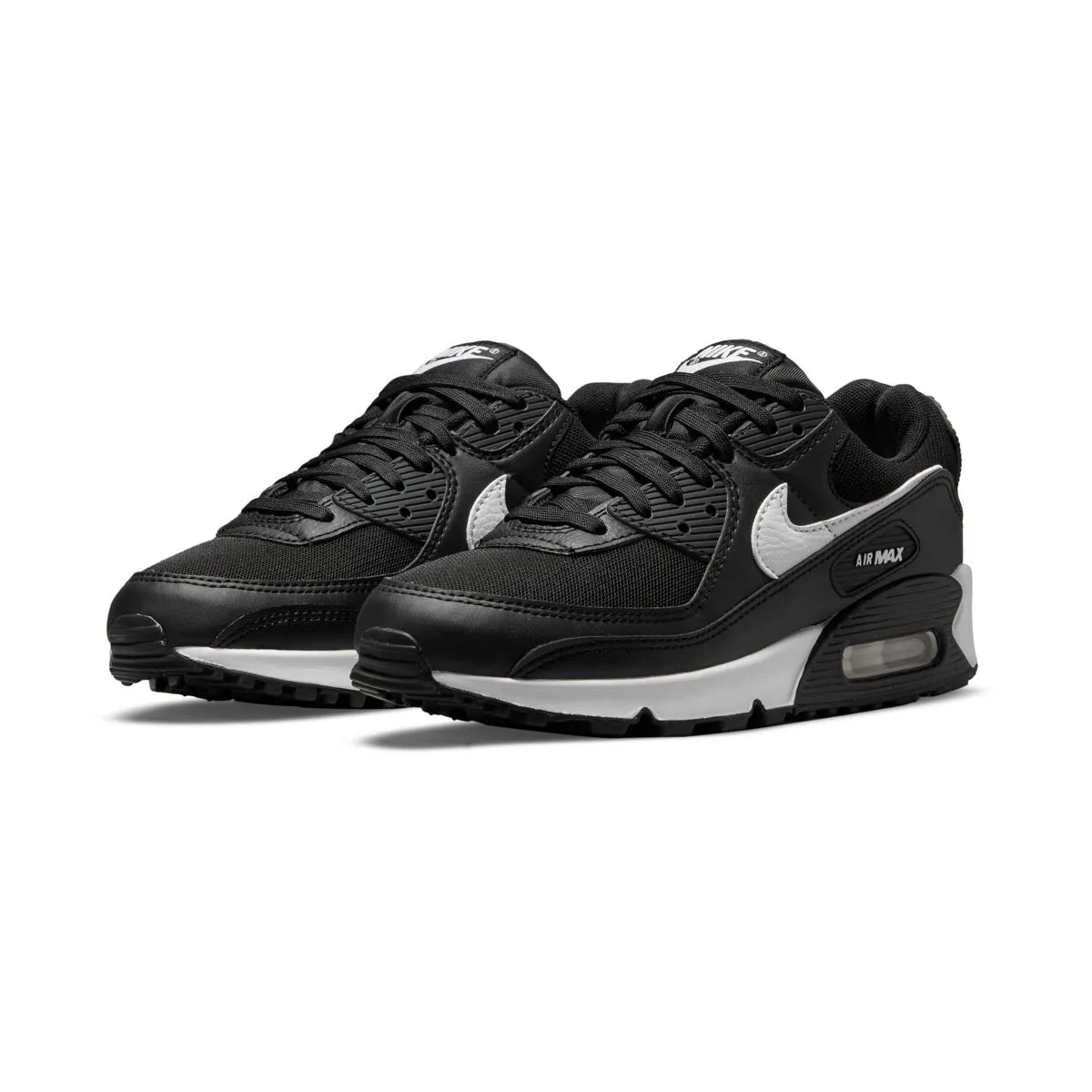 Nike Air Max 90 'Black White' Women's Shoes Wrap Around Heel Support adventure running shoes