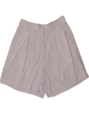 ethical fashion Sustainable Material STEFANEL Womens High Rise Casual Shorts IT 44 Medium W28 Purple Viscose