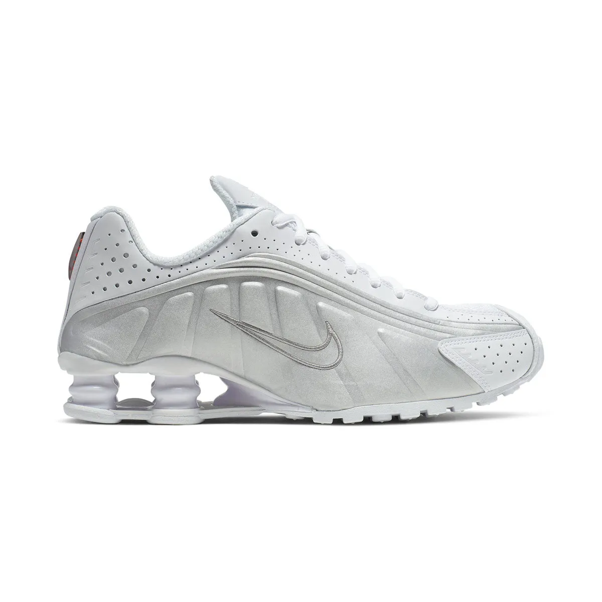 Nike Shox R4 'White Metallic Silver' Women's Shoes running for endurance Hydrophobic coating