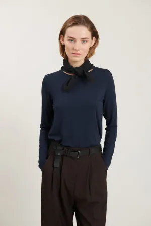 Jolanda LS Tee - Navy UPF Rated Fabric