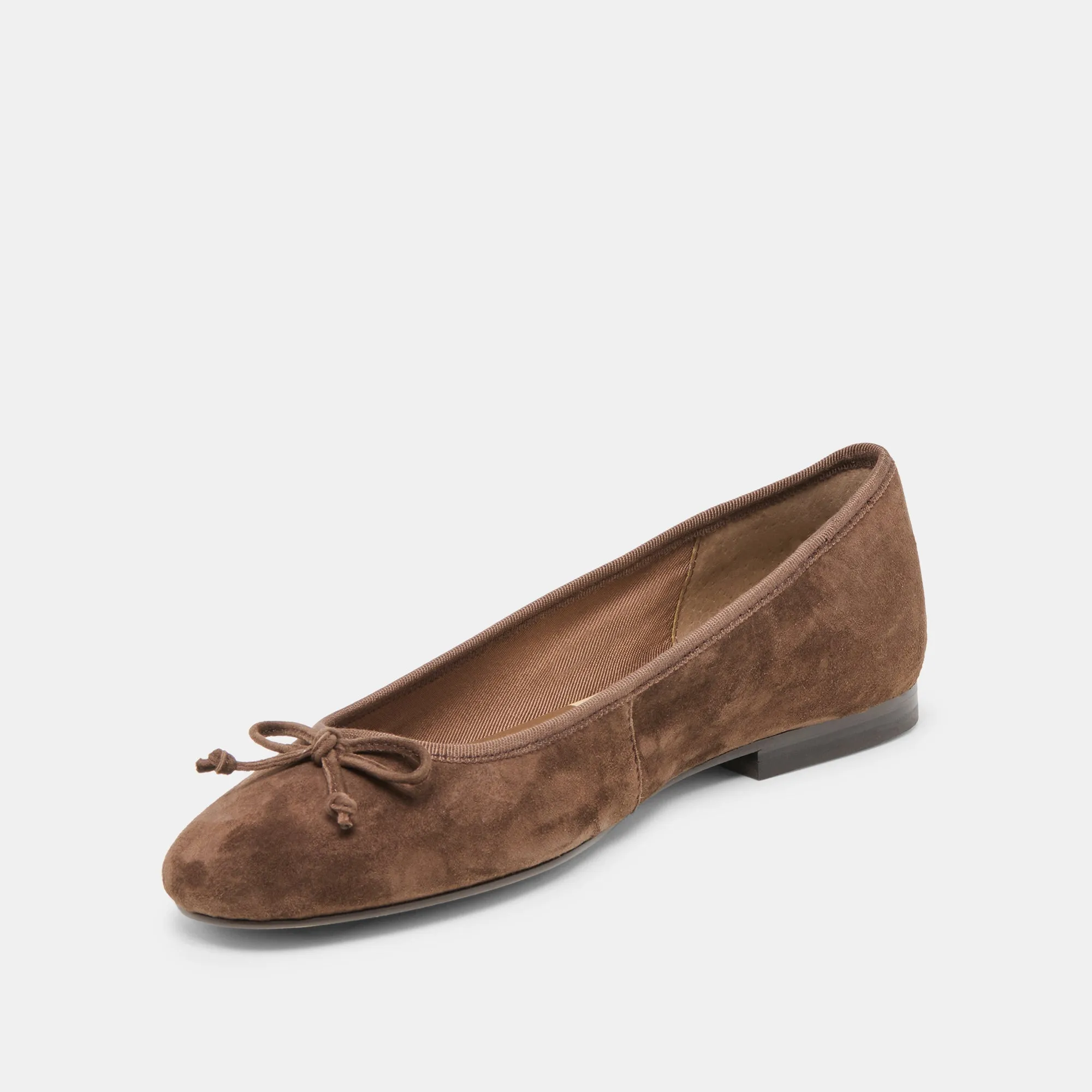 RITLA BALLET FLATS DK BROWN SUEDE Adjustable Straps Adjust Buckle