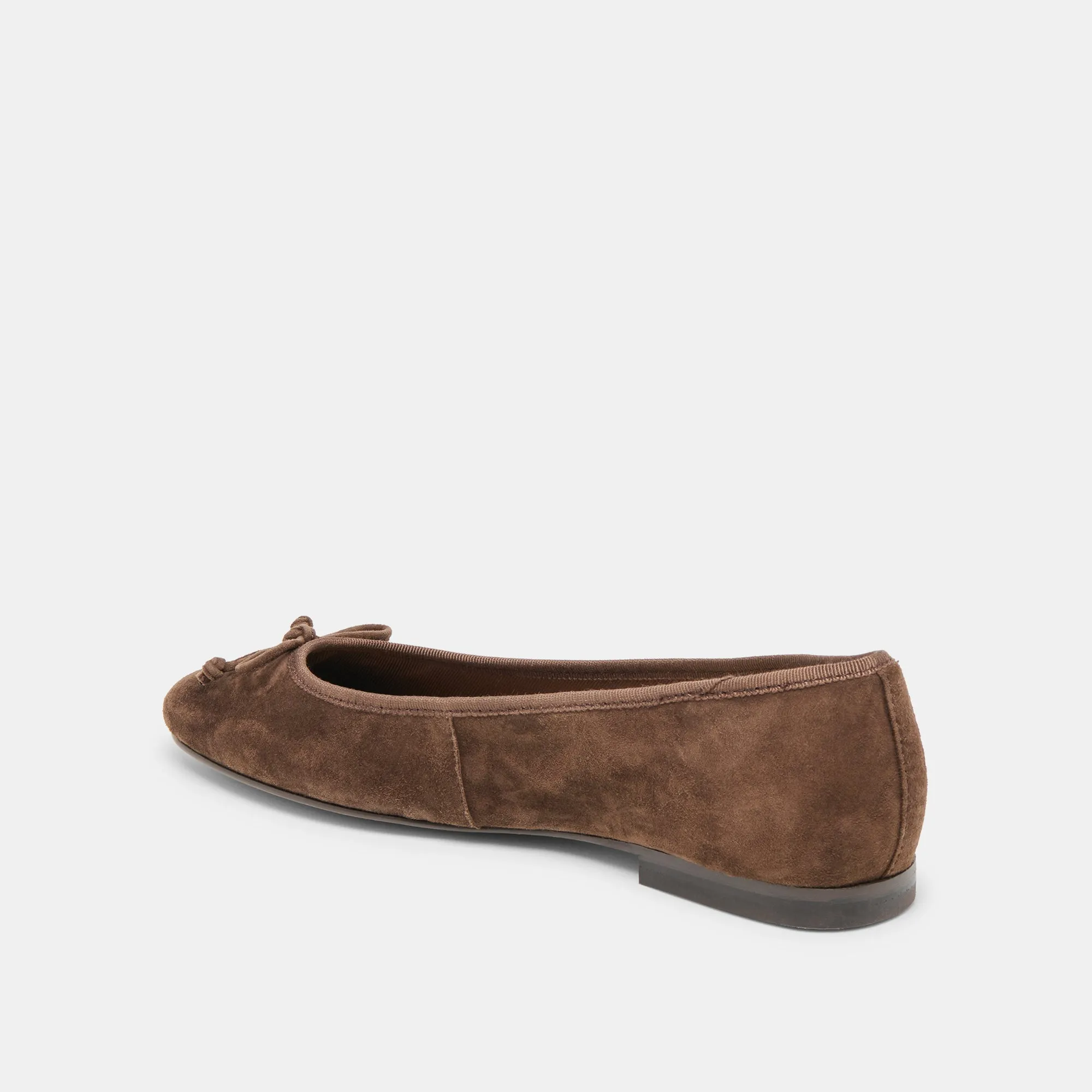 RITLA BALLET FLATS DK BROWN SUEDE Practical Footwear Fashionable