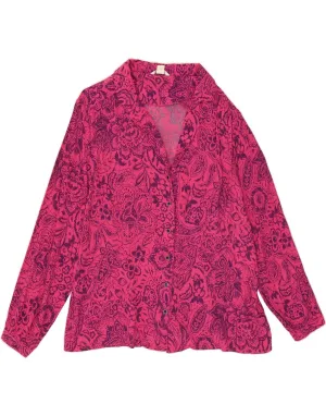 Non Restrictive Fit Stretchable Cloth MONSOON Womens Shirt Blouse UK 20 2XL Pink Floral Viscose