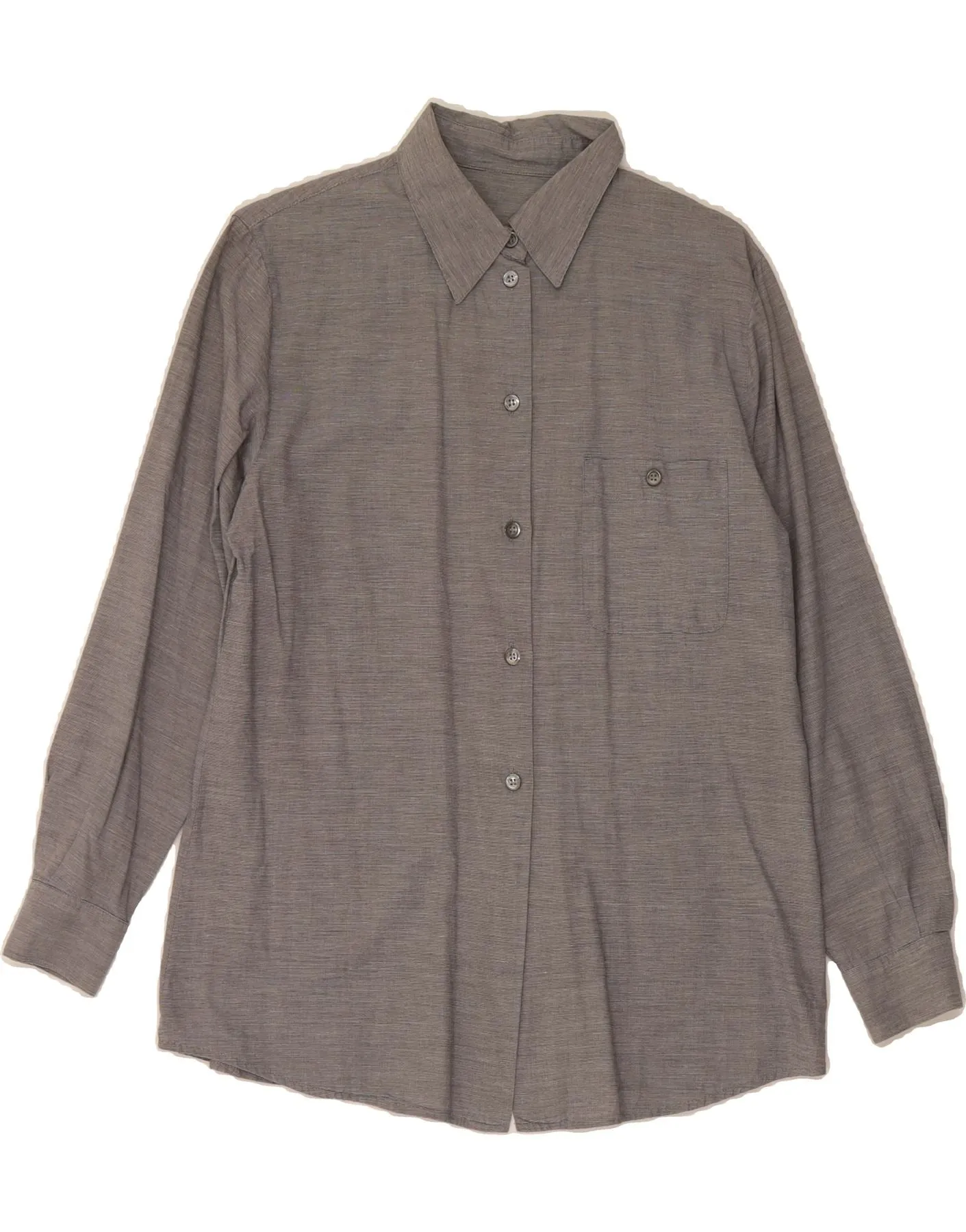 Linen blend Premium Feel PENNY BLACK Womens Shirt UK 14 Medium Grey Pinstripe