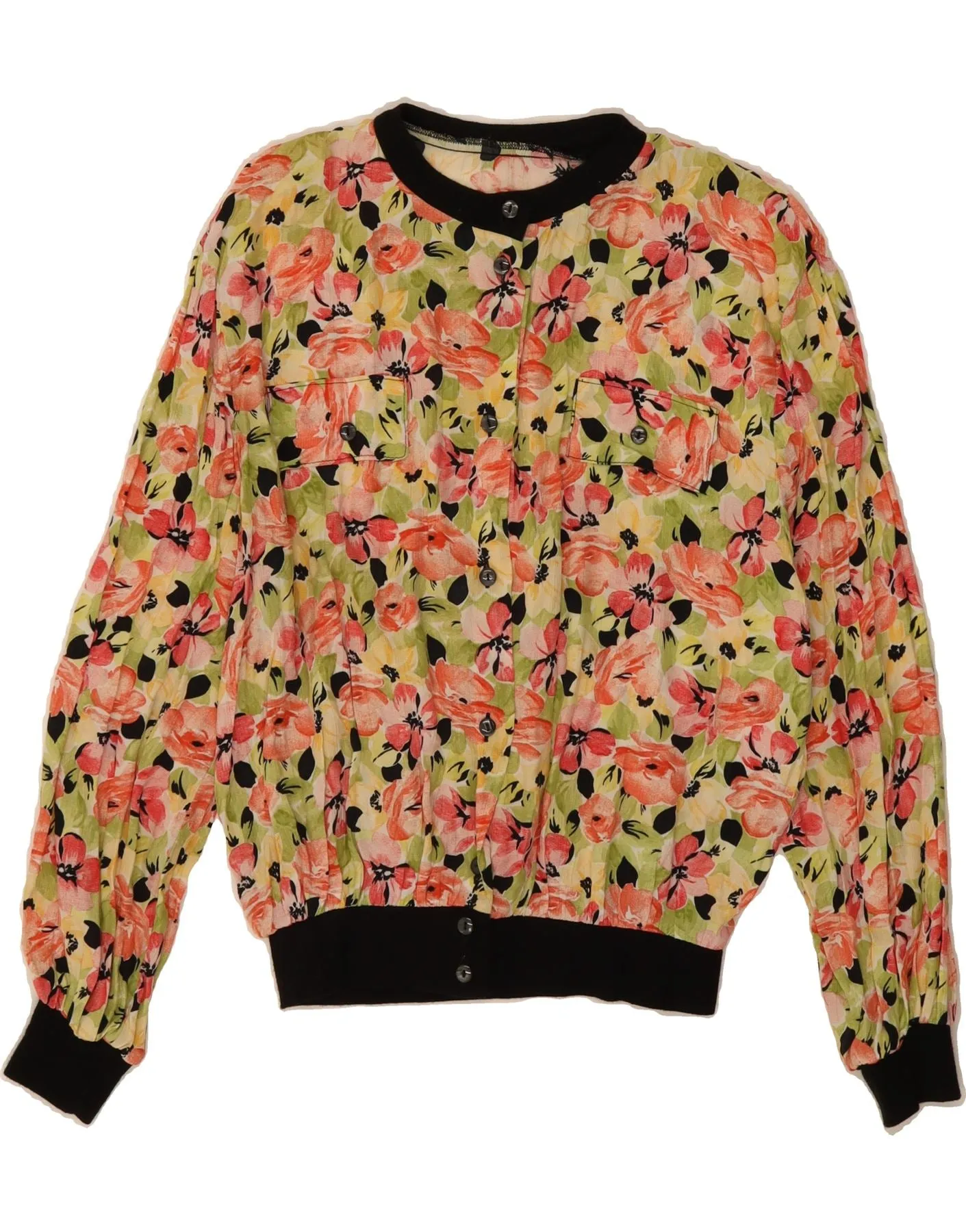 Lightweight Construction VINTAGE Womens Shirt Blouse UK 20 2XL Multicoloured Floral