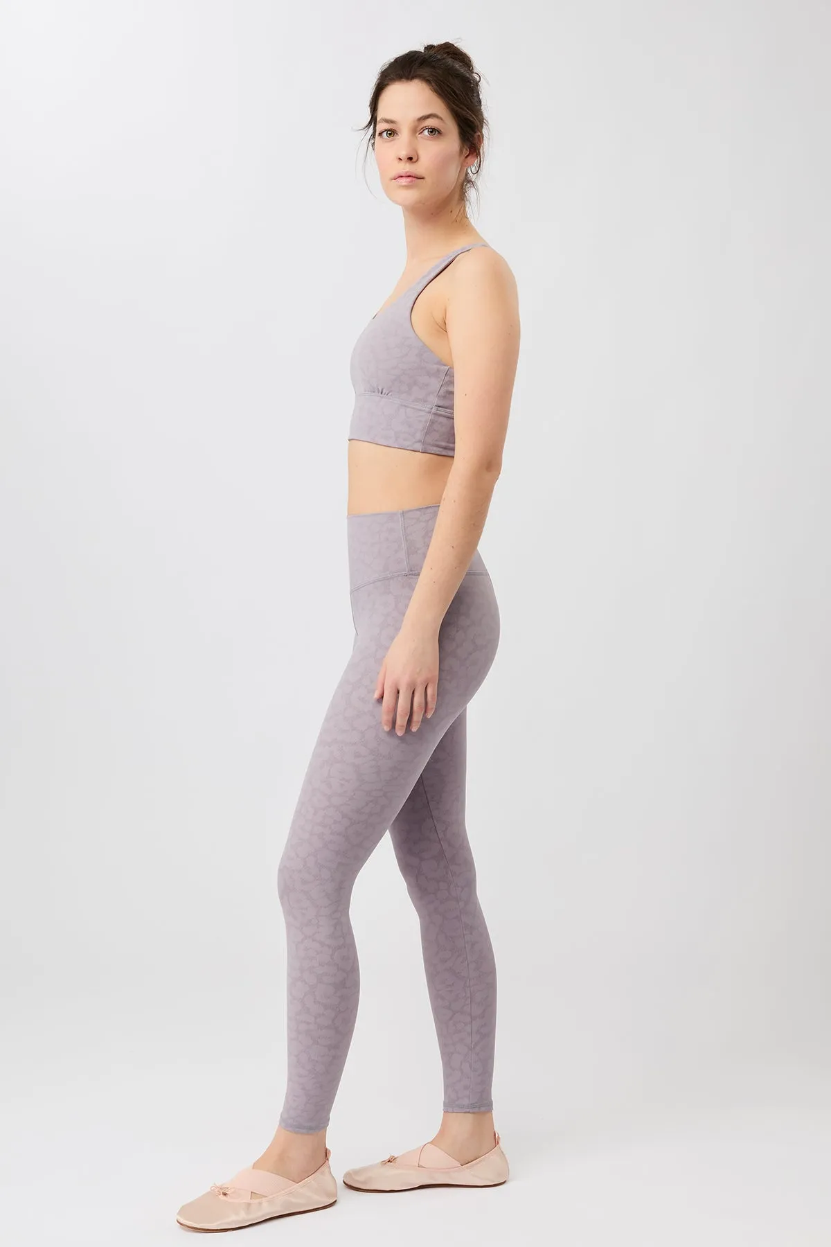 Monoprinted Tights - Tender Lilly Ultra Light Casual Day Reflective details