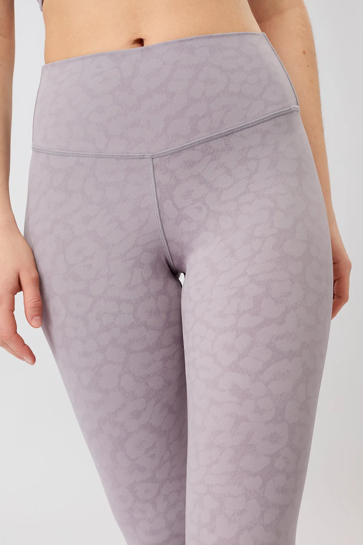 Monoprinted Tights - Tender Lilly Laser Cut Edges Flexible form