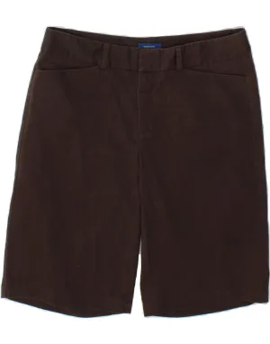 DOCKERS Womens Casual Shorts US 6 Medium W30  Brown Cotton Quick Release Cuffs
