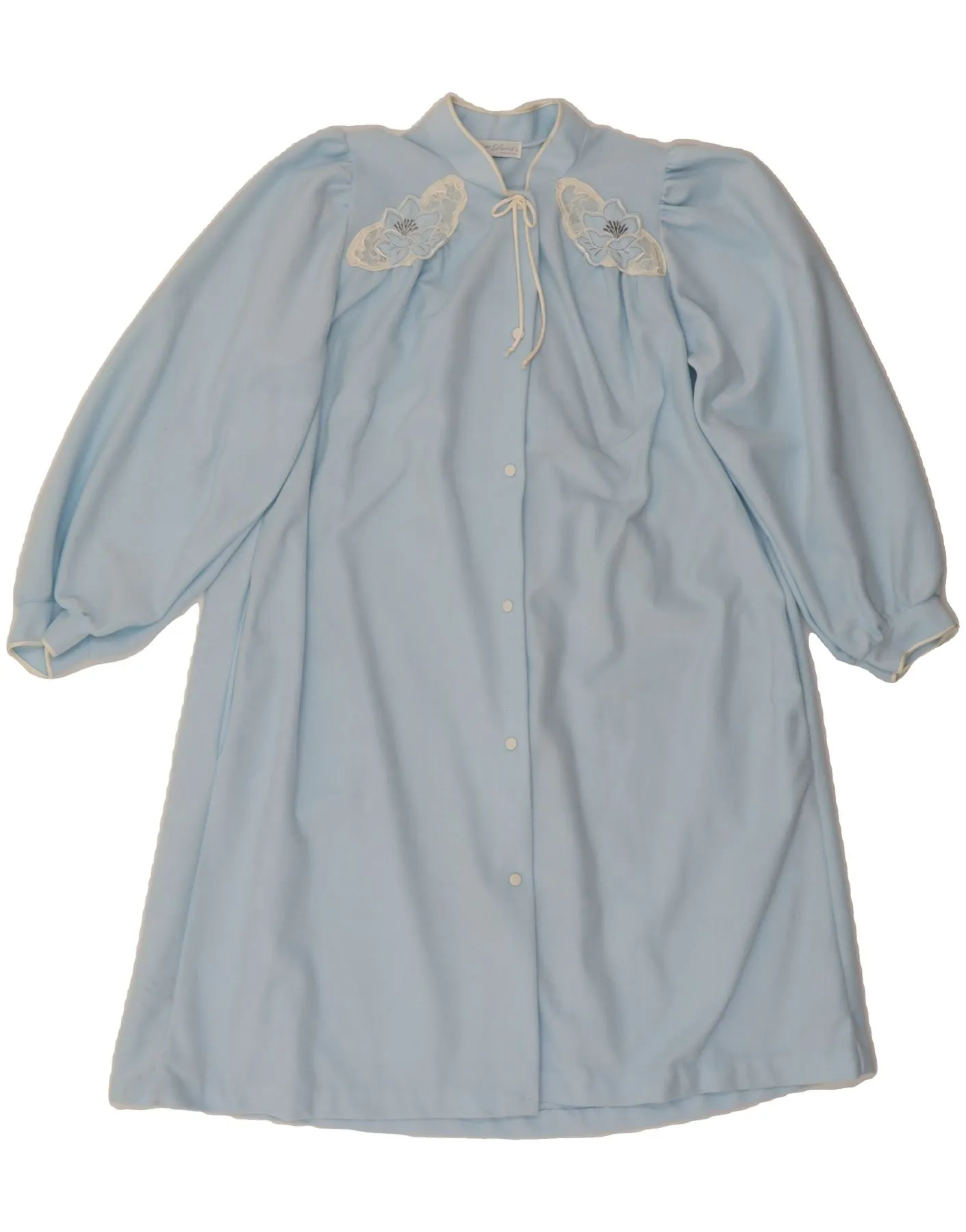 VINTAGE Womens Shirt Dress UK 18 XL Blue Polyester Spring Trend