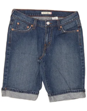 LEVI'S Womens 515 Denim Shorts US 6 Medium W28 Blue Cotton No Slip Shoulder Grips networking event