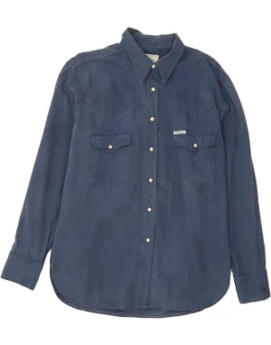 Eco Friendly Dye WAMPUM Womens Shirt UK 18 XL Navy Blue