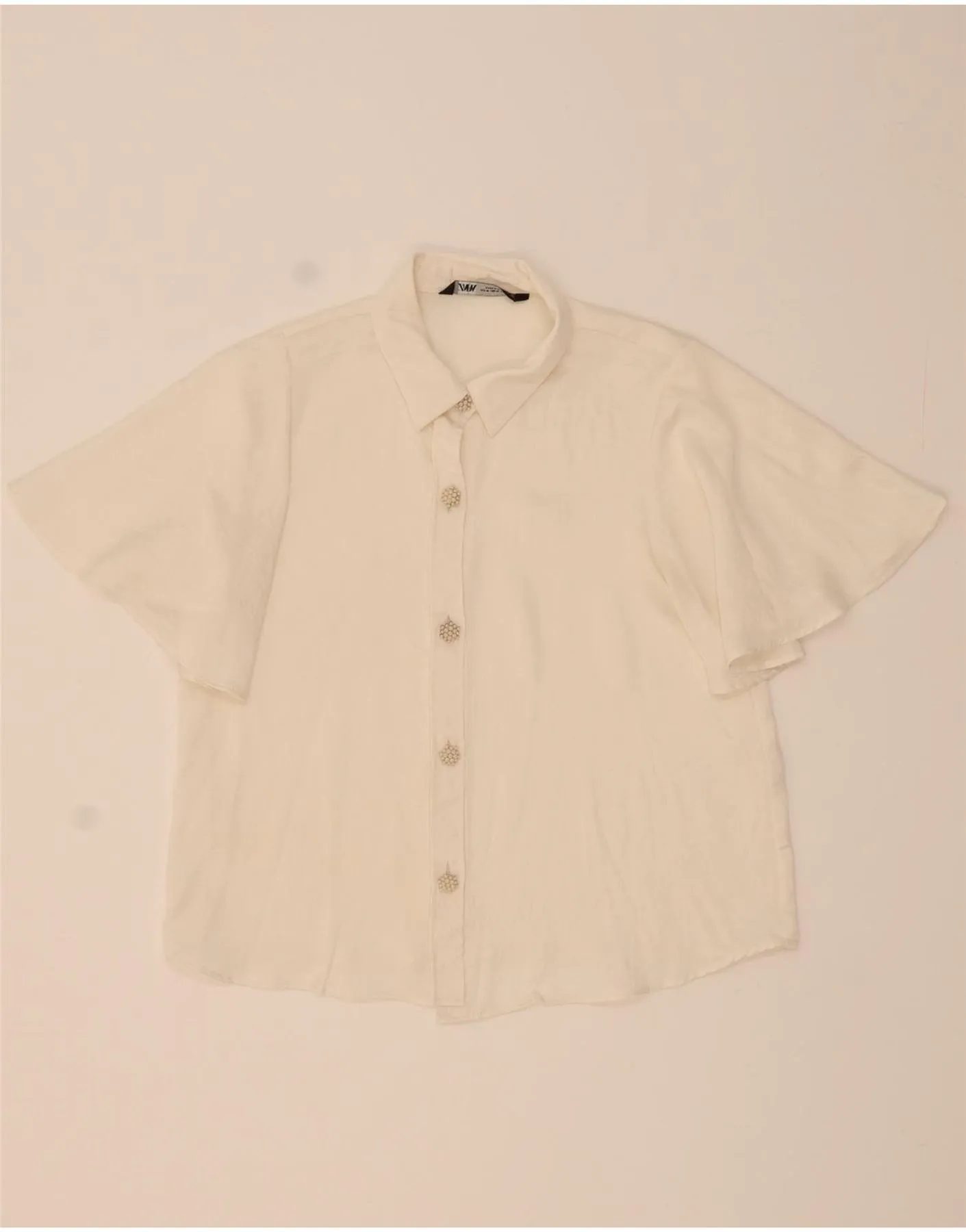 Runway Inspired ZARA Womens Shirt Blouse UK 14 Medium White