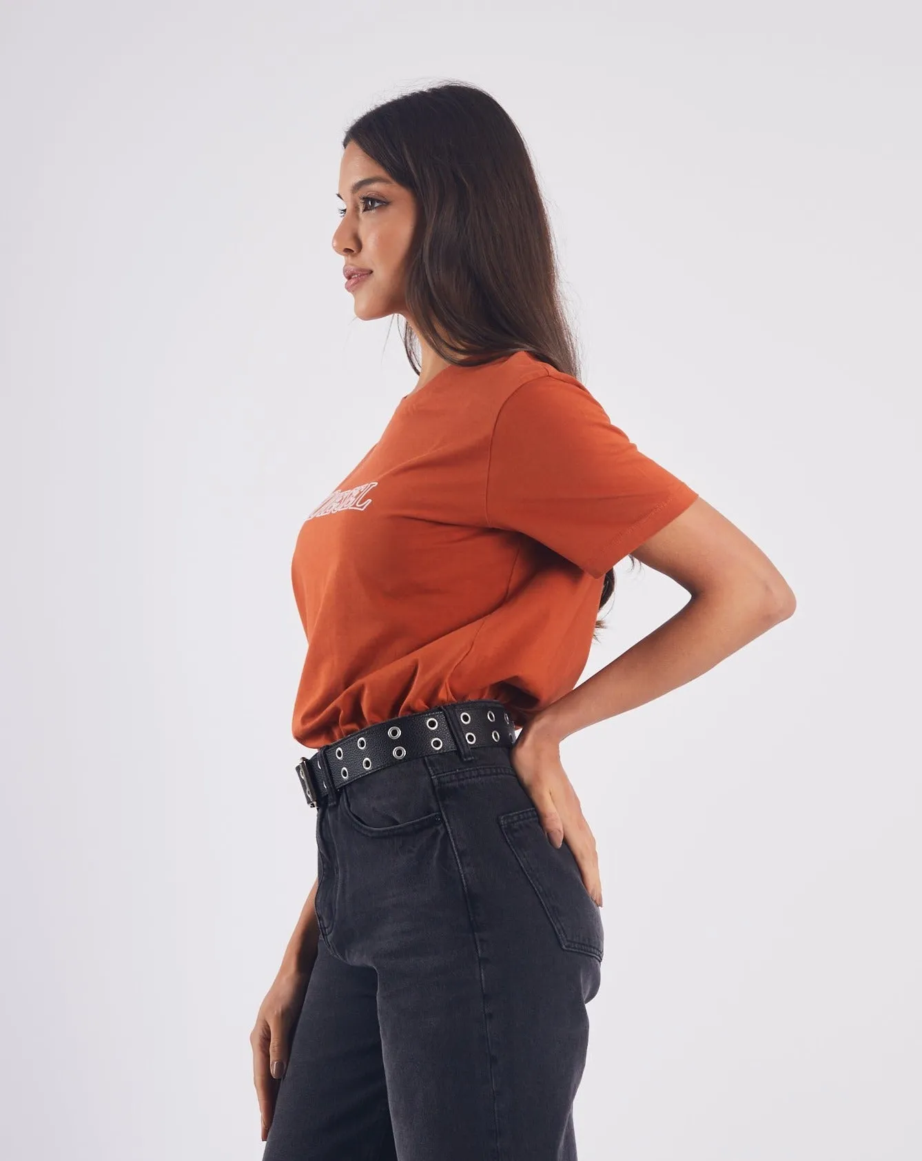 Sharon T-Shirt Cinnamon Orange Comfort and Breathable Sporty and Cool