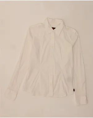 Yoke Design Eye-Catching Pattern KAPPA Womens Shirt UK 18 XL White Cotton