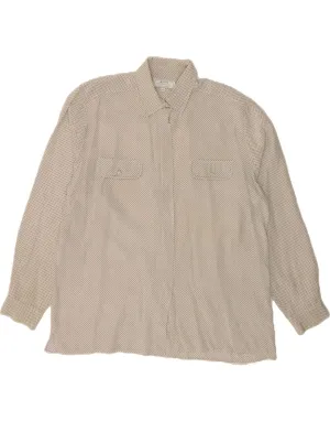 Vibrant color KAREL Womens Shirt IT 52 2XL White Polka Dot Silk