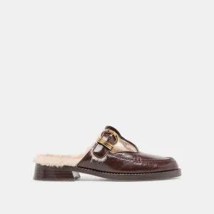 Health Mood HARLAH PLUSH FLATS CHOCOLATE LEATHER