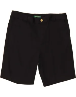 Morning Comfort RALPH LAUREN Womens Chino Shorts US 12 Large W34  Black Cotton