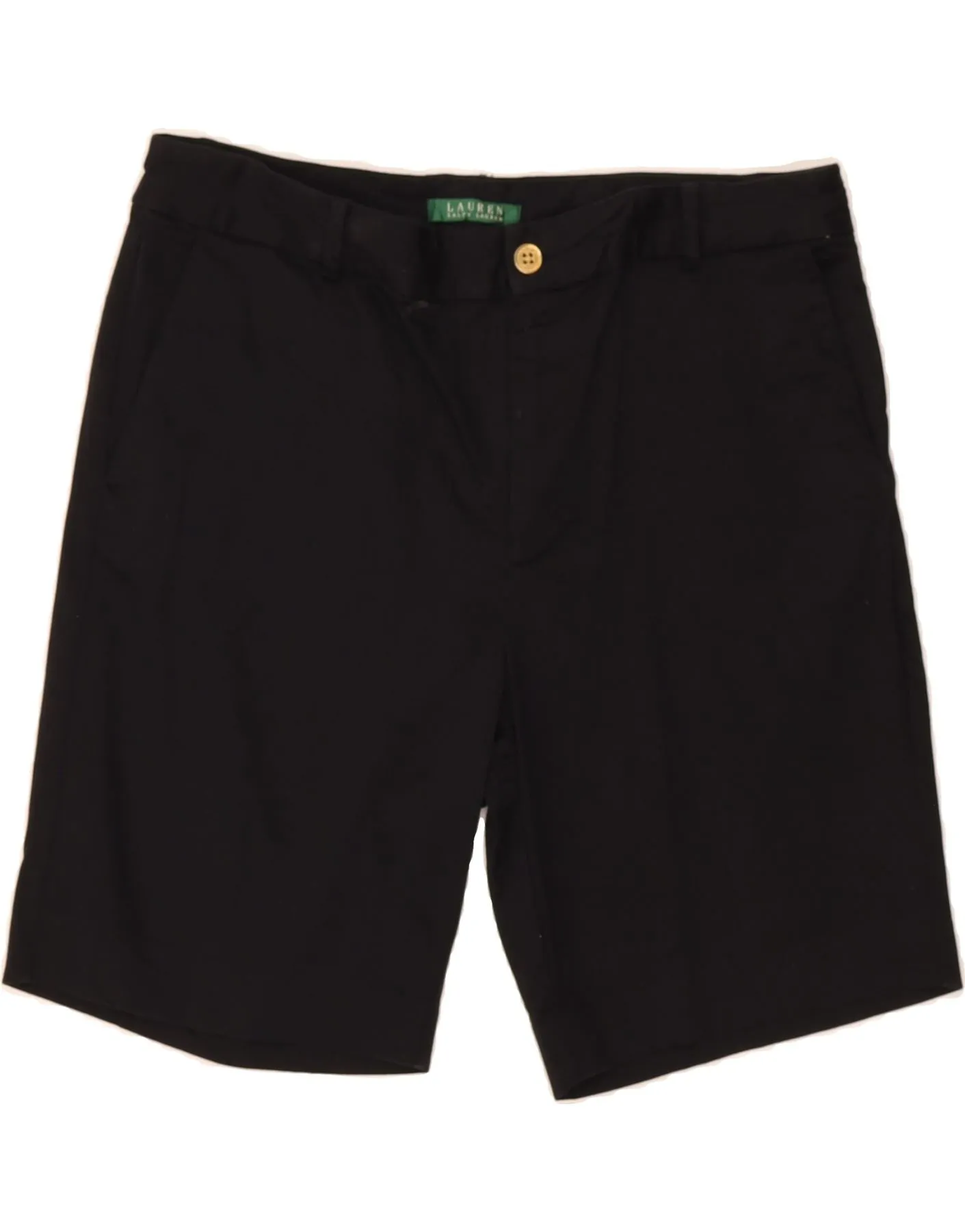 Morning Comfort RALPH LAUREN Womens Chino Shorts US 12 Large W34  Black Cotton