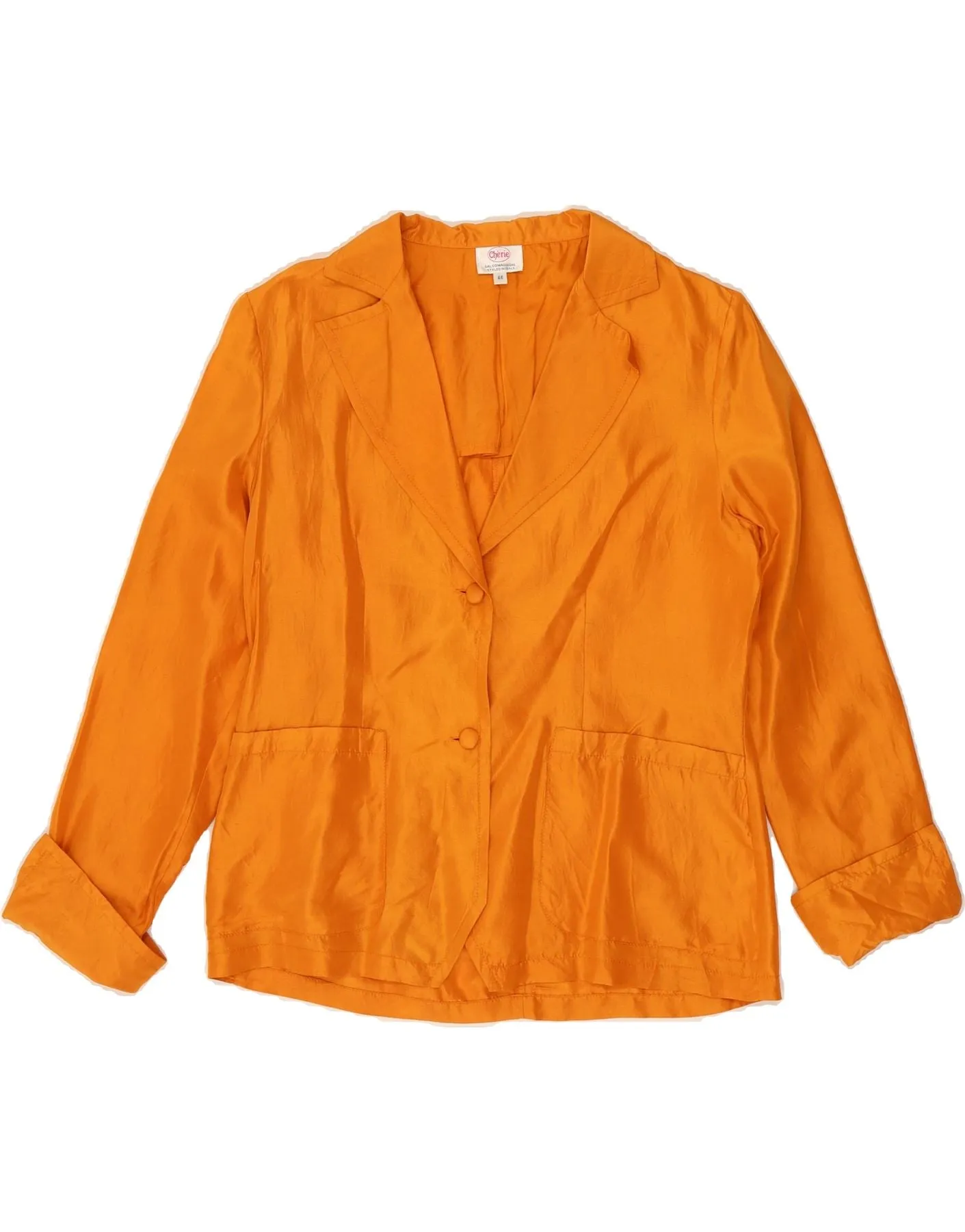 CHERIE Womens Shirt Blouse IT 44 Medium Orange Travel Friendly