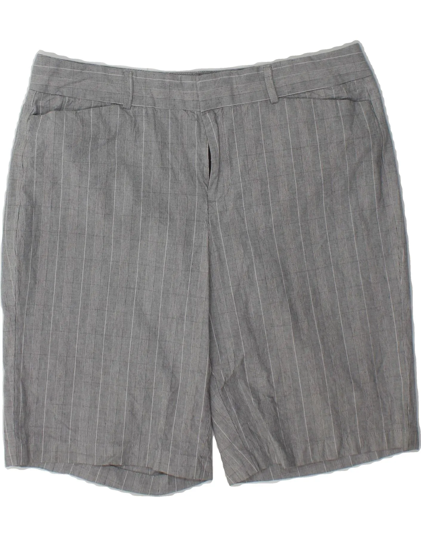 DOCKERS Womens Bermuda Shorts US 14 XL W36 Grey Check Cotton Pastel Shade
