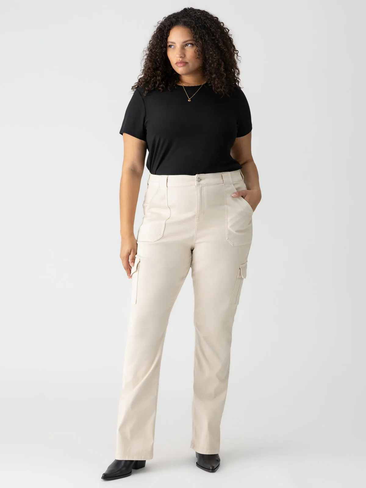 Sculpted Hayden Bootcut Standard Rise Pant Toasted Almond Extended Sizing No Ride Fit CompressionFitFabric