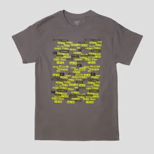 HODDLE "LIST" TEE GREY Comfy Layering Microfiber texture