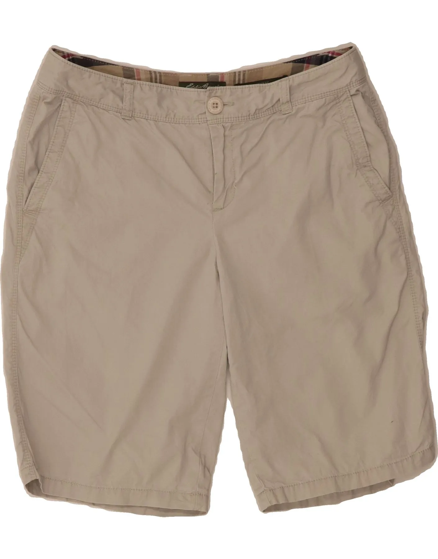 EDDIE BAUER Womens Mercer Fit Chino Shorts US 8 Medium W30  Grey Cotton Odor Control Technology