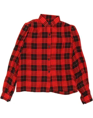 Pocket Detailing VINTAGE Womens Shirt UK 14 Medium Red Check