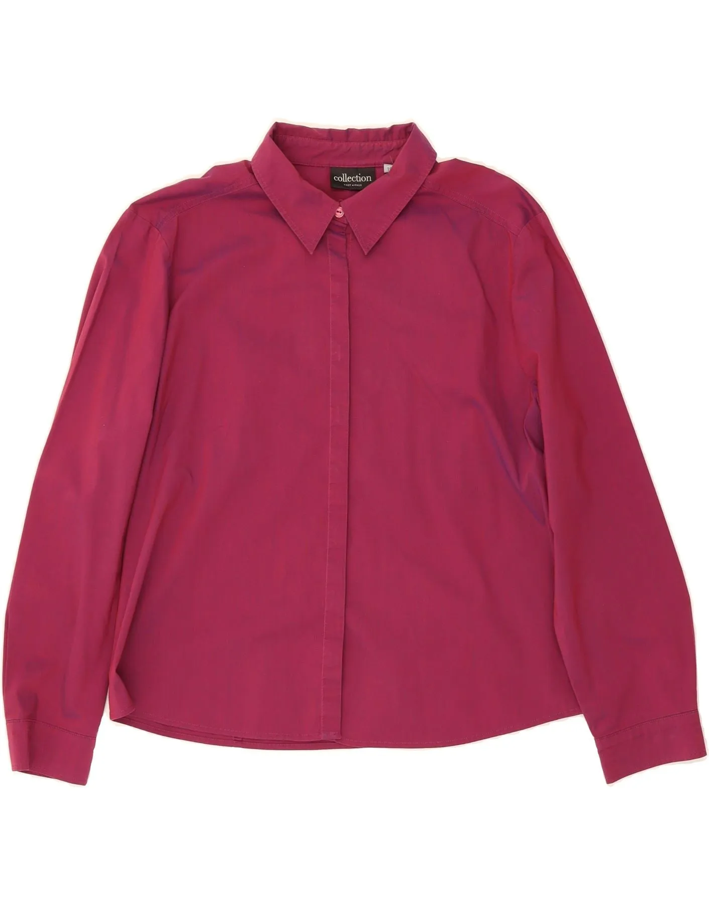On-The-Go Style Workwear Essential COLLECTION Womens Shirt UK 18 XL Burgundy Cotton