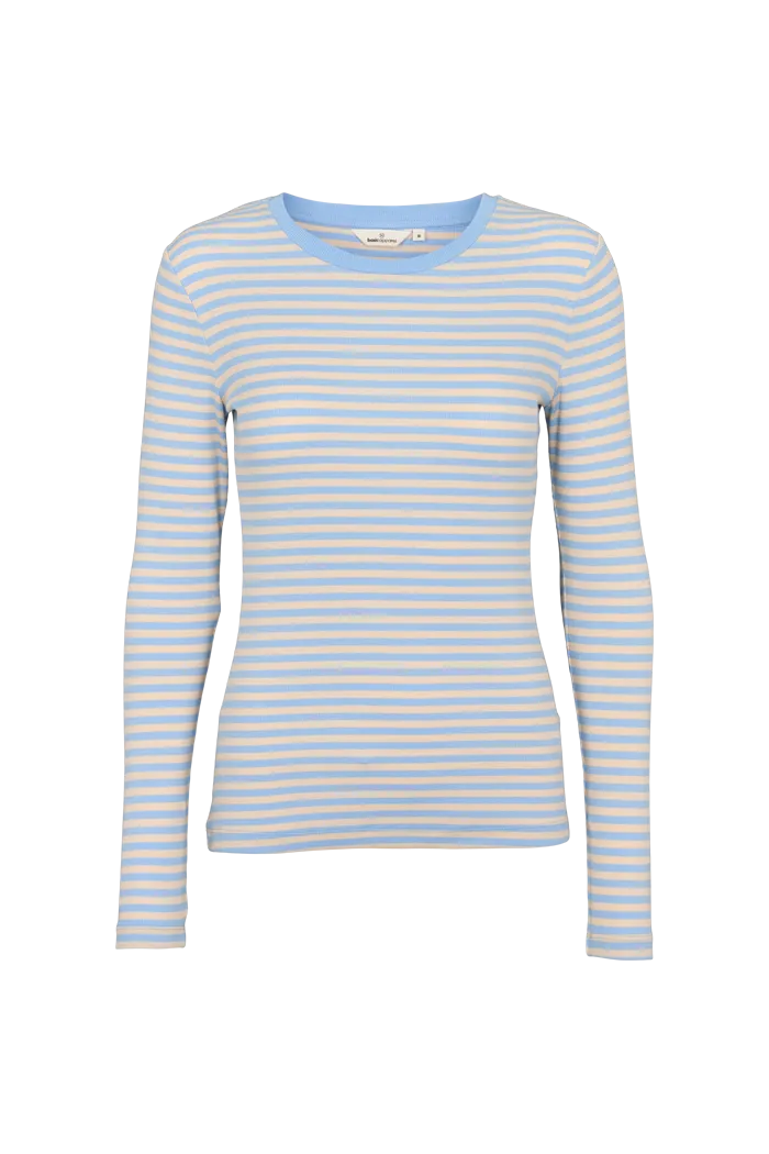 Ludmilla LS Tee - Frozen fjord / smoke gray Water Based Ink Print