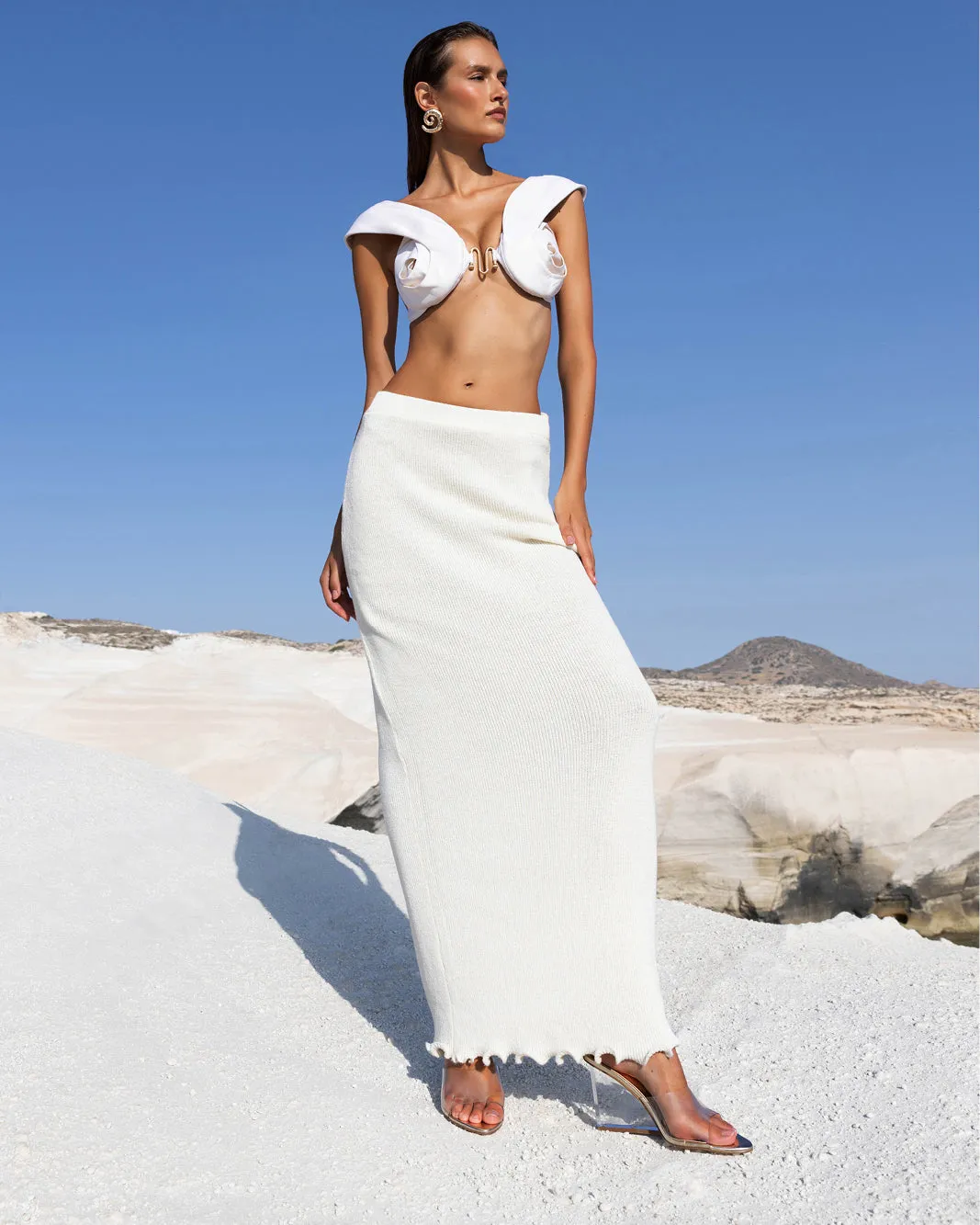 Strappy Design NYDIA - CLEAR-LIGHT GOLD SHINE